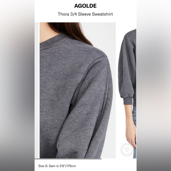 AGOLDE Thora Sweatshirt - size M - Picture 3 of 13